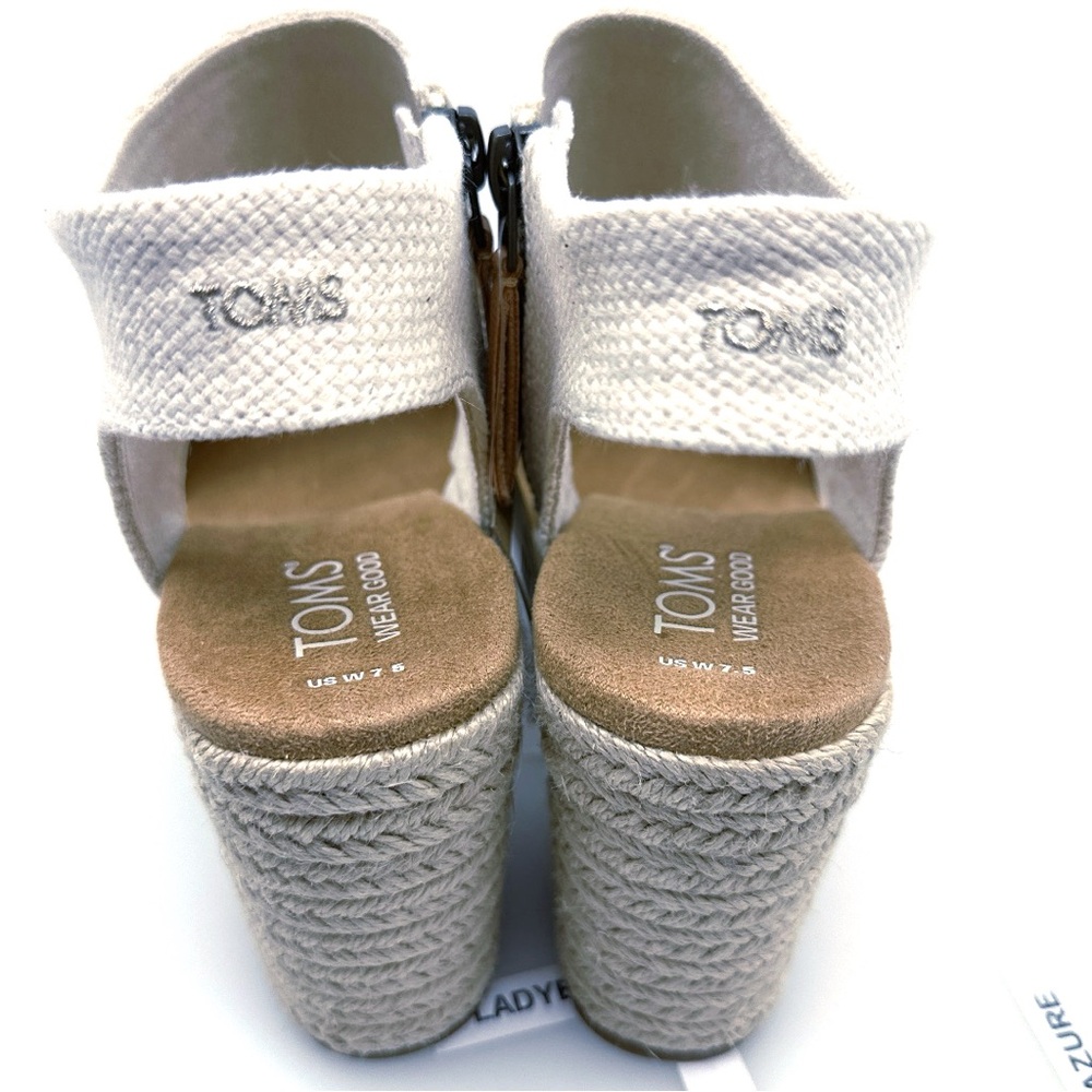 NWOB TOMS Women’s Majorca Rope Platform Sandal - Natural Basket Weave Size: 7.5 - Picture 11 of 15